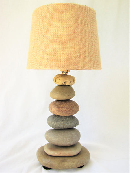 Small Rock Lamp (12" tall) with Lamp Shade