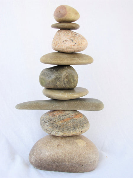 Stacked Stone Garden Cairn, Garden Art, Indoor or Outdoor