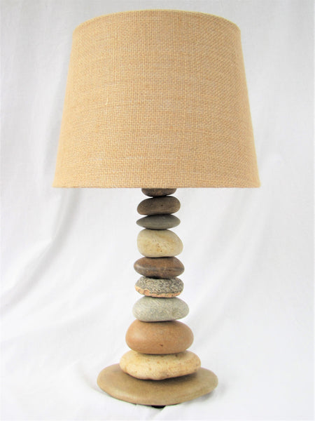 Rock Lamp (Medium - 20" Tall), Stacked Stone Lamp