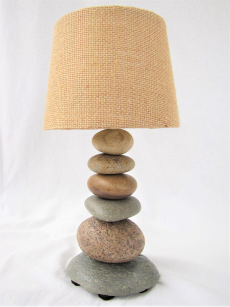 Small Rock Lamp (12" tall) with Lamp Shade