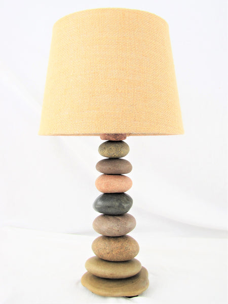Rock Lamp (Medium - 20" Tall), Stacked Stone Lamp