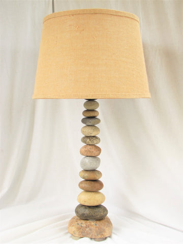 Rock Lamp (28" tall), Stacked Stone Lamp, Cairn Lamp