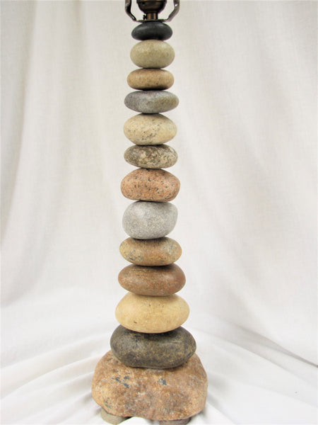 Rock Lamp (28" tall), Stacked Stone Lamp, Cairn Lamp