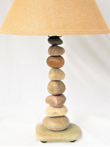 Rock Lamp (Large - 24" Tall), Stacked Stone Lamp