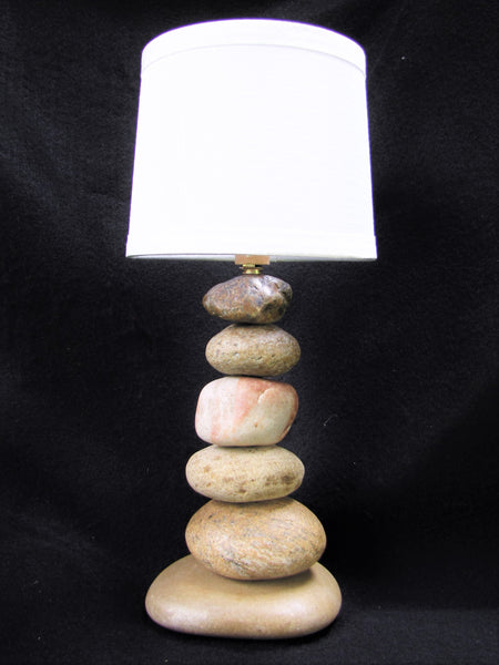 Small Rock Lamp (12" tall) with Lamp Shade