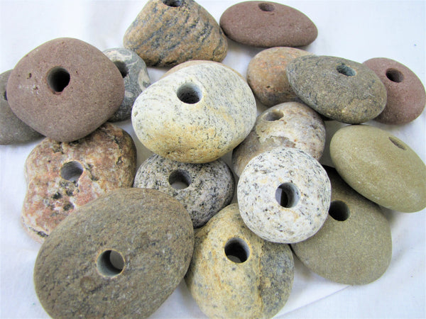 3x8 Rocks Drilled Stones - River Rock with 3/8