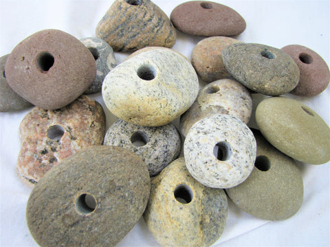 Drilled Stones - River Rock with 3/8" Hole