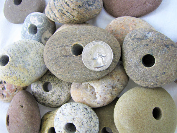 Drilled Stones - River Rock with 3/8" Hole