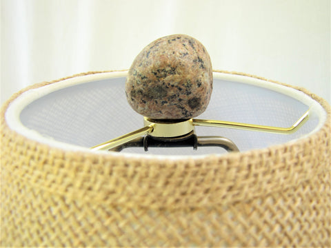 Finial, Lamp Finial, Lamp Topper, Lamp Shade Rock Finial, Stone Finial