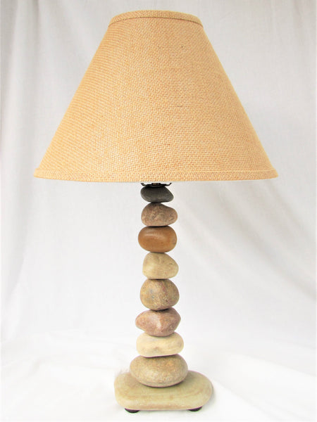 Rock Lamp (Large - 24" Tall), Stacked Stone Lamp